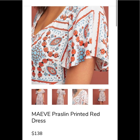 SALE New Anthropologie Praslin Printed dress sz 2 - Picture 3 of 8